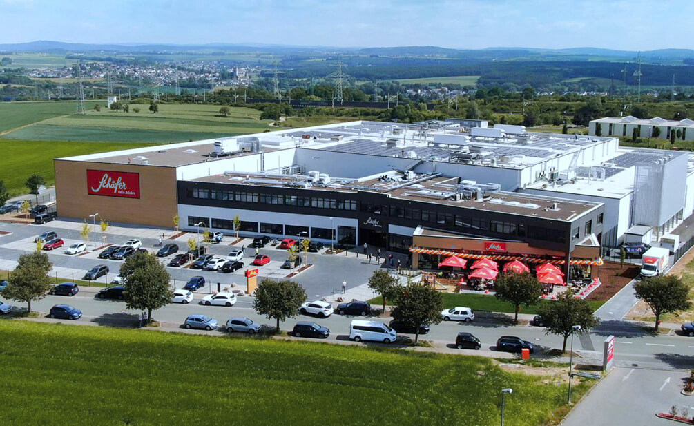 Bau der neuen Firmenzentrale von Schäfer Dein Bäcker